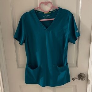 Teal V-Neck Women's Scrub Top